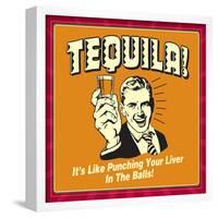 Tequila Punching Liver-Retrospoofs-Framed Poster