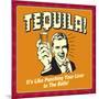 Tequila Punching Liver-Retrospoofs-Mounted Poster
