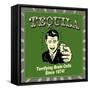 Tequila! Terrifying Brain Cells Since 1874!-Retrospoofs-Framed Stretched Canvas