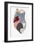 Terazzo Amoebe 2-Design Fabrikken-Framed Art Print