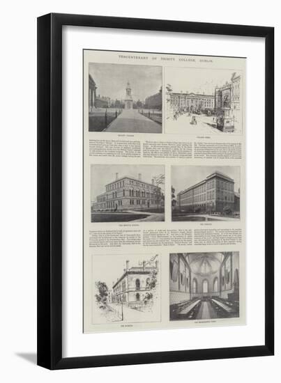 Tercentenary of Trinity College, Dublin-null-Framed Premium Giclee Print