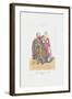 Terek Cossack with Daughter (From: Scenes, Paysages, Meurs Et Costumes Du Caucas), 1840-Grigori Grigorievich Gagarin-Framed Giclee Print