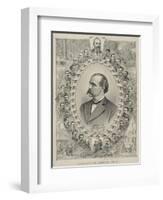Terence Powderly and 32 Portraits of Leaders of the Knights of Labor, 1880s-null-Framed Art Print