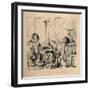 'Terence reading his Play to Caecilius', 1852-John Leech-Framed Giclee Print