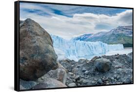 Terminal Face of the Perito Moreno Glacier, Patagonia, Argentina-James White-Framed Stretched Canvas