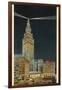 Terminal Tower, Hotel Cleveland, Night-null-Framed Art Print