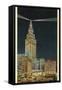 Terminal Tower, Hotel Cleveland, Night-null-Framed Stretched Canvas