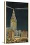 Terminal Tower, Hotel Cleveland, Night-null-Stretched Canvas