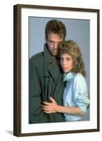 Terminator by JamesCameron with Michael Biehn and Linda Hamilton, 1984 (photo)-null-Framed Photo