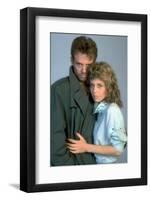 Terminator by JamesCameron with Michael Biehn and Linda Hamilton, 1984 (photo)-null-Framed Photo