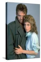 Terminator by JamesCameron with Michael Biehn and Linda Hamilton, 1984 (photo)-null-Stretched Canvas