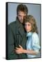 Terminator by JamesCameron with Michael Biehn and Linda Hamilton, 1984 (photo)-null-Framed Stretched Canvas