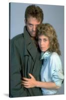 Terminator by JamesCameron with Michael Biehn and Linda Hamilton, 1984 (photo)-null-Stretched Canvas