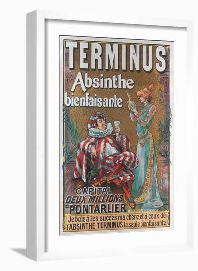 Terminus Absinthe Ad-null-Framed Art Print