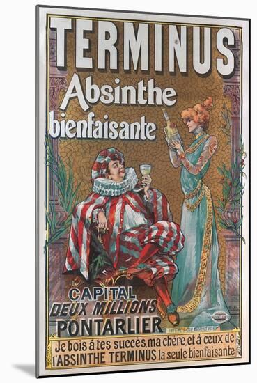 Terminus Absinthe Ad-null-Mounted Art Print