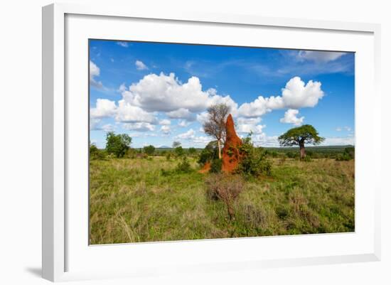 Termite Mount in Tarangire National Park, Tanzania Africa-BlueOrange Studio-Framed Photographic Print