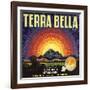 Terra Bella Brand - Terra Bella, California - Citrus Crate Label-Lantern Press-Framed Art Print