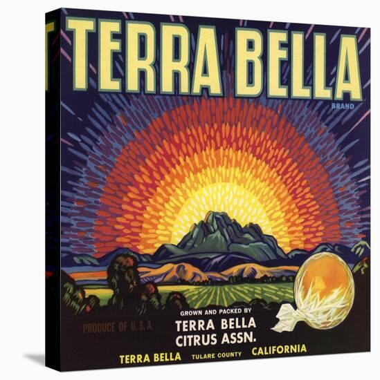Terra Bella Brand - Terra Bella, California - Citrus Crate Label-Lantern Press-Stretched Canvas
