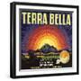 Terra Bella Brand - Terra Bella, California - Citrus Crate Label-Lantern Press-Framed Art Print