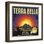 Terra Bella Brand - Terra Bella, California - Citrus Crate Label-Lantern Press-Framed Art Print