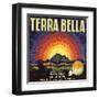 Terra Bella Brand - Terra Bella, California - Citrus Crate Label-Lantern Press-Framed Art Print