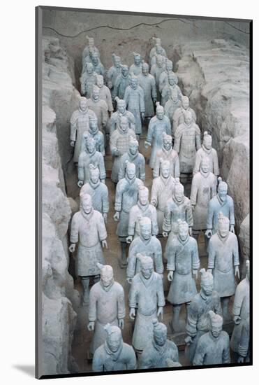 Terra Cotta Soldiers in Qin Shi Huangdi Tomb-null-Mounted Photographic Print