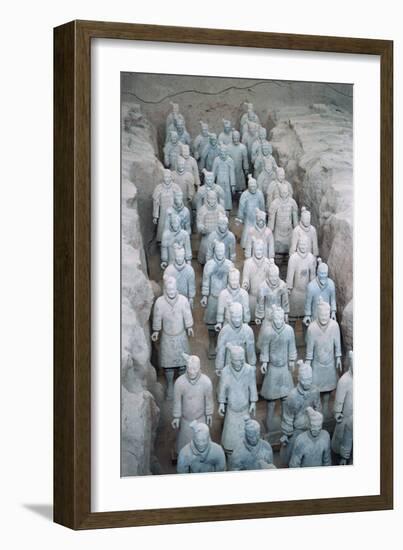 Terra Cotta Soldiers in Qin Shi Huangdi Tomb-null-Framed Photographic Print