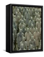 Terra Cotta Warriors and Horses Dig, Xi'an, Shaanxi Province, China-Pete Oxford-Framed Stretched Canvas