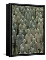 Terra Cotta Warriors and Horses Dig, Xi'an, Shaanxi Province, China-Pete Oxford-Framed Stretched Canvas