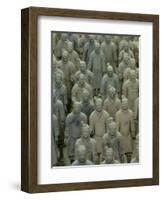 Terra Cotta Warriors and Horses Dig, Xi'an, Shaanxi Province, China-Pete Oxford-Framed Photographic Print