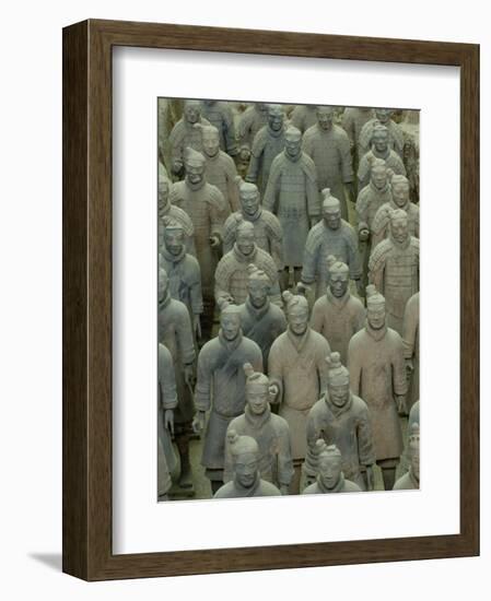 Terra Cotta Warriors and Horses Dig, Xi'an, Shaanxi Province, China-Pete Oxford-Framed Photographic Print