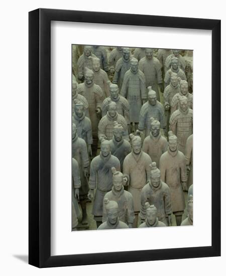 Terra Cotta Warriors and Horses Dig, Xi'an, Shaanxi Province, China-Pete Oxford-Framed Photographic Print