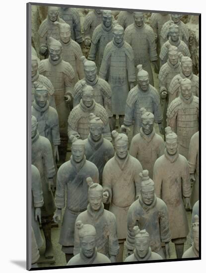 Terra Cotta Warriors and Horses Dig, Xi'an, Shaanxi Province, China-Pete Oxford-Mounted Photographic Print