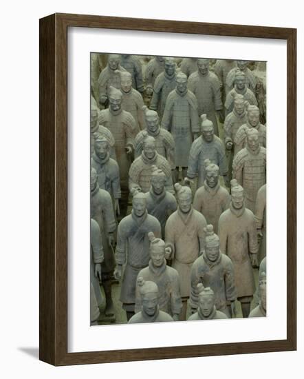 Terra Cotta Warriors and Horses Dig, Xi'an, Shaanxi Province, China-Pete Oxford-Framed Photographic Print