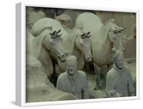 Terra Cotta Warriors and Horses Dig, Xi'an, Shaanxi Province, China-Pete Oxford-Framed Photographic Print