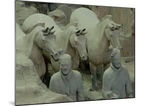 Terra Cotta Warriors and Horses Dig, Xi'an, Shaanxi Province, China-Pete Oxford-Mounted Photographic Print