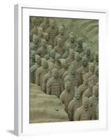 Terra Cotta Warriors and Horses Dig, Xi'an, Shaanxi Province, China-Pete Oxford-Framed Photographic Print