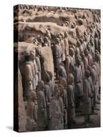 Terra Cotta Warriors at Emperor Qin Shihuangdi's Tomb, China-Keren Su-Stretched Canvas