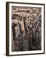 Terra Cotta Warriors at Emperor Qin Shihuangdi's Tomb, China-Keren Su-Framed Premium Photographic Print