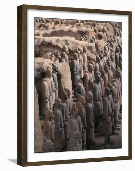 Terra Cotta Warriors at Emperor Qin Shihuangdi's Tomb, China-Keren Su-Framed Premium Photographic Print