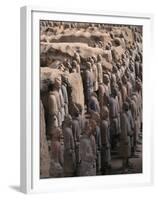 Terra Cotta Warriors at Emperor Qin Shihuangdi's Tomb, China-Keren Su-Framed Premium Photographic Print