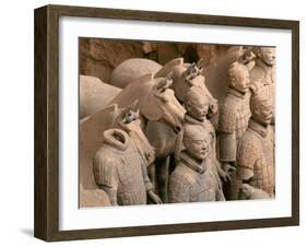 Terra Cotta Warriors at Emperor Qin Shihuangdi's Tomb, China-Keren Su-Framed Premium Photographic Print