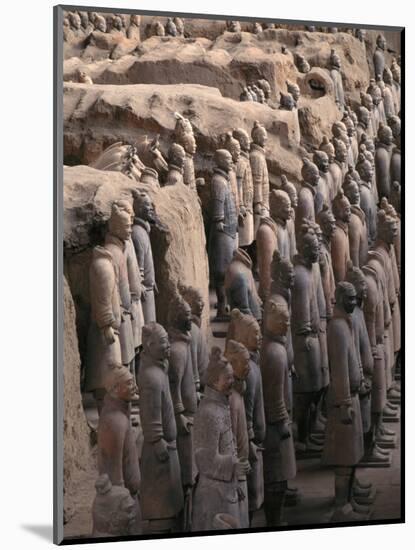 Terra Cotta Warriors at Emperor Qin Shihuangdi's Tomb, China-Keren Su-Mounted Photographic Print