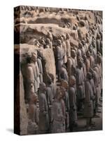 Terra Cotta Warriors at Emperor Qin Shihuangdi's Tomb, China-Keren Su-Stretched Canvas