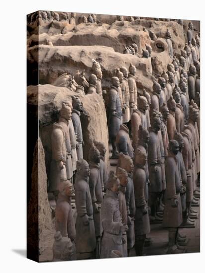 Terra Cotta Warriors at Emperor Qin Shihuangdi's Tomb, China-Keren Su-Stretched Canvas