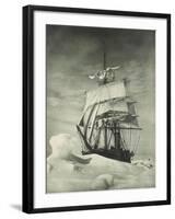 Terra Nova Icebound, British Antarctic Expedition, Circa 1910-Eugene Atget-Framed Giclee Print