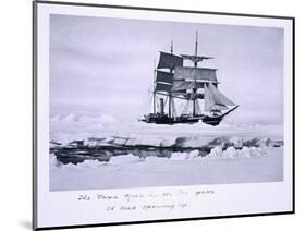 Terra Nova' in the Pack Ice. a Lead Opening Up, from Scott's Last Expedition-Herbert Ponting-Mounted Photographic Print