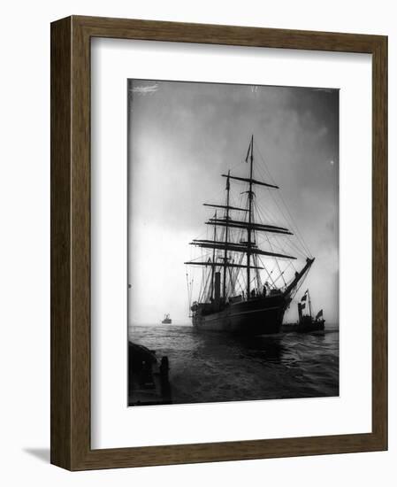 Terra Nova Ship Which was Used by Captain Scott 1910 for His Antarctic Expedition-null-Framed Photographic Print