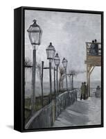 Terrace and Observation Deck at the Moulin-Vincent van Gogh-Framed Stretched Canvas