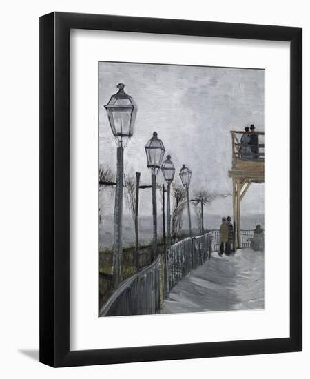 Terrace and Observation Deck at the Moulin-Vincent van Gogh-Framed Premium Giclee Print